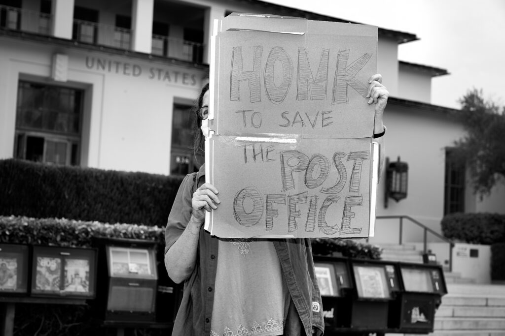 Save The Post Office Rally. 2020 Presidential Election, Post Office, Presidential Election, reportage, mail delivery, USPS, United States Post Office, Louis DeJoy, political, protest, protest rally, vote by mail.
