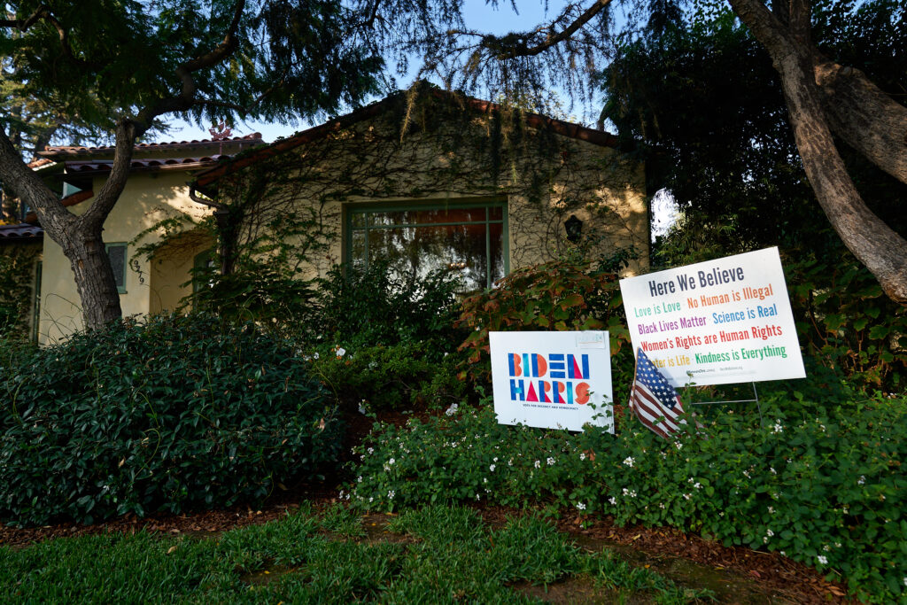 Trump or America. 2020 Presidential Election, America, Joe Biden, Kamala Harris, political campaign, political sign, presidental election, Black Lives Matter, american flag, yard sign.
