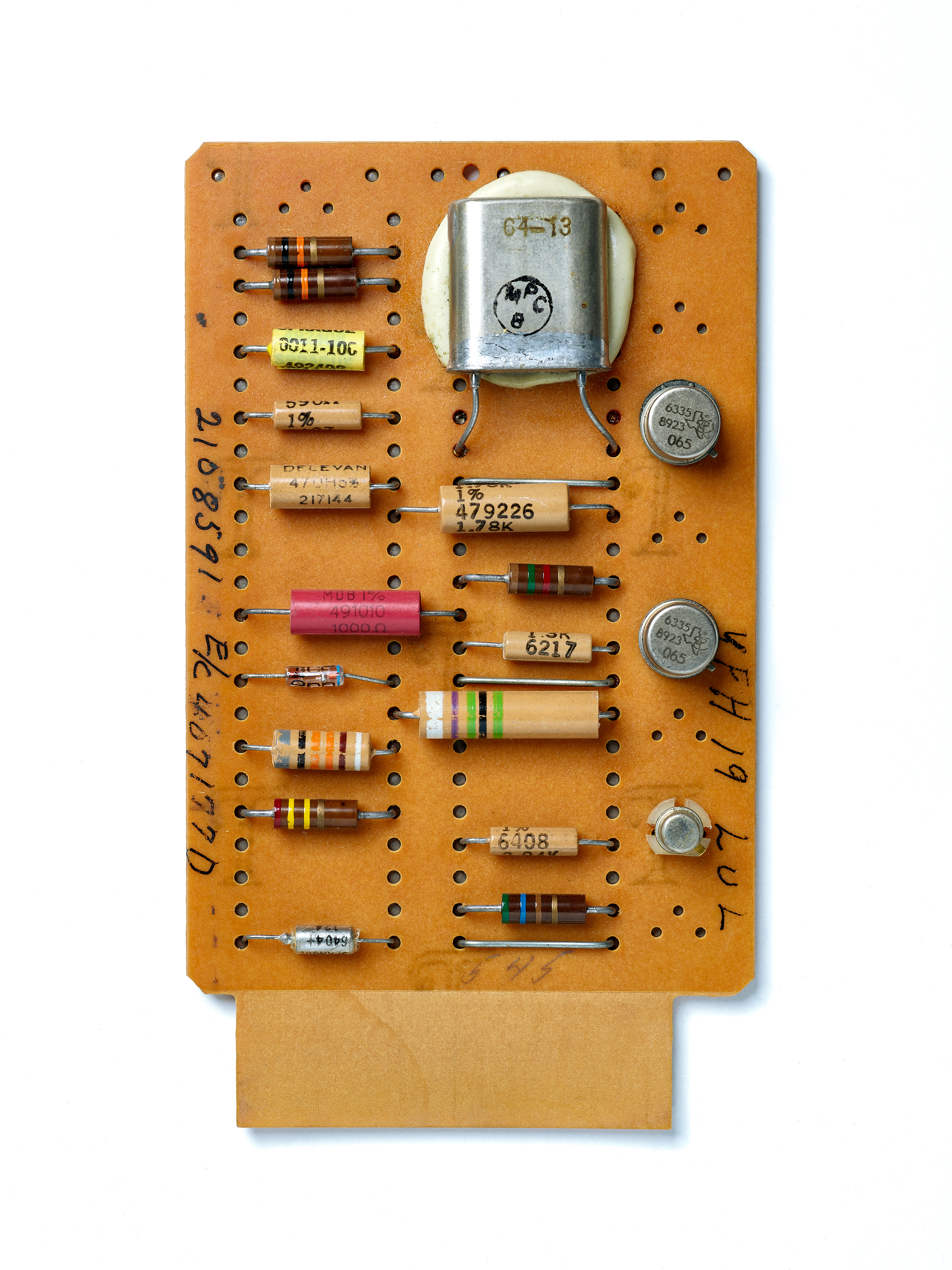 IBM SMS Card YFH. SMS Card, circuit board, computer, mainframe, tech history, transistors, vintage computing.