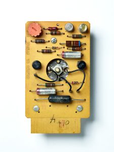 IBM SMS Card EDA. SMS Card, vintage computing, tech history, computer, mainframe, transistors, circuit board.