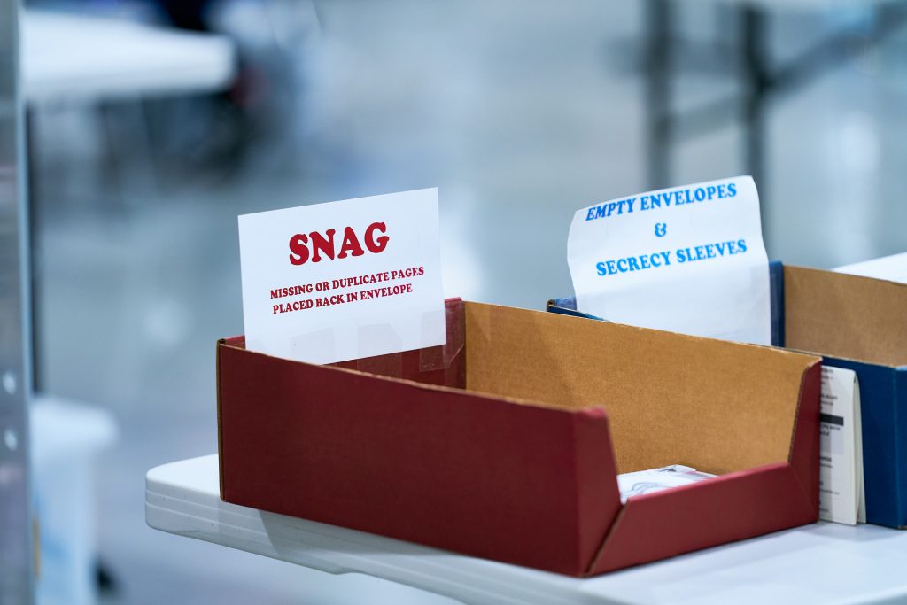 Vote By Mail Ballot Extraction. 2020 Presidential Election, absentee ballots, ballots, coronavirus pandemic, election, election security, mail ballots, politics, vote by mail, voting.