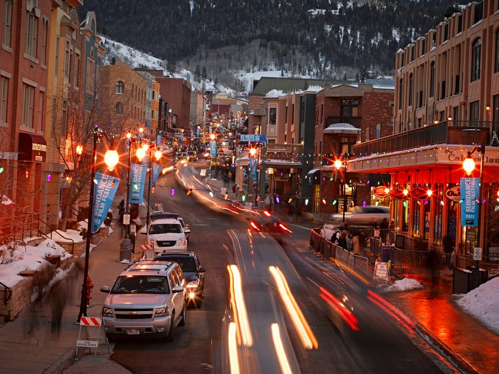 Park City Sundance Film Festival. american west, downtown, festival, festival culture, film festival, reportage, Sundance Film Festival, town.