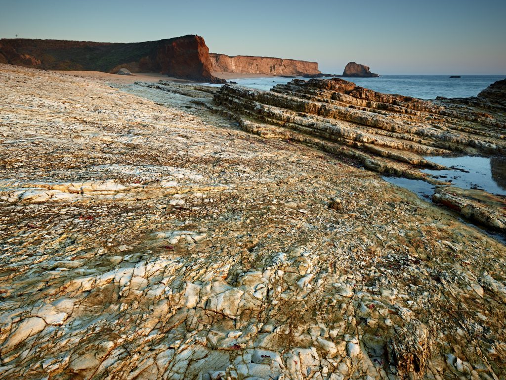 Davenport Coast. landscape, shoreline, rocky shore, geological.