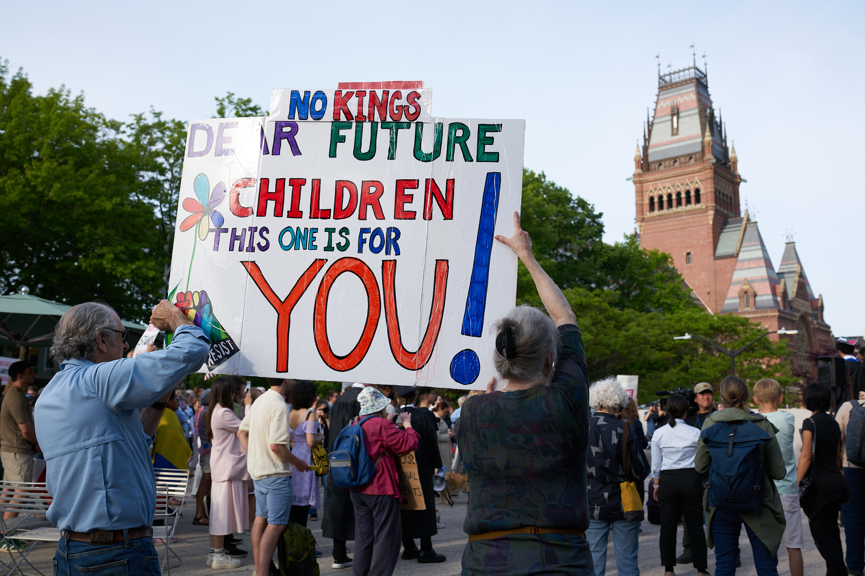 Harvard University 2025 Commencement. academic, graduation, college, school, higher education, protest.