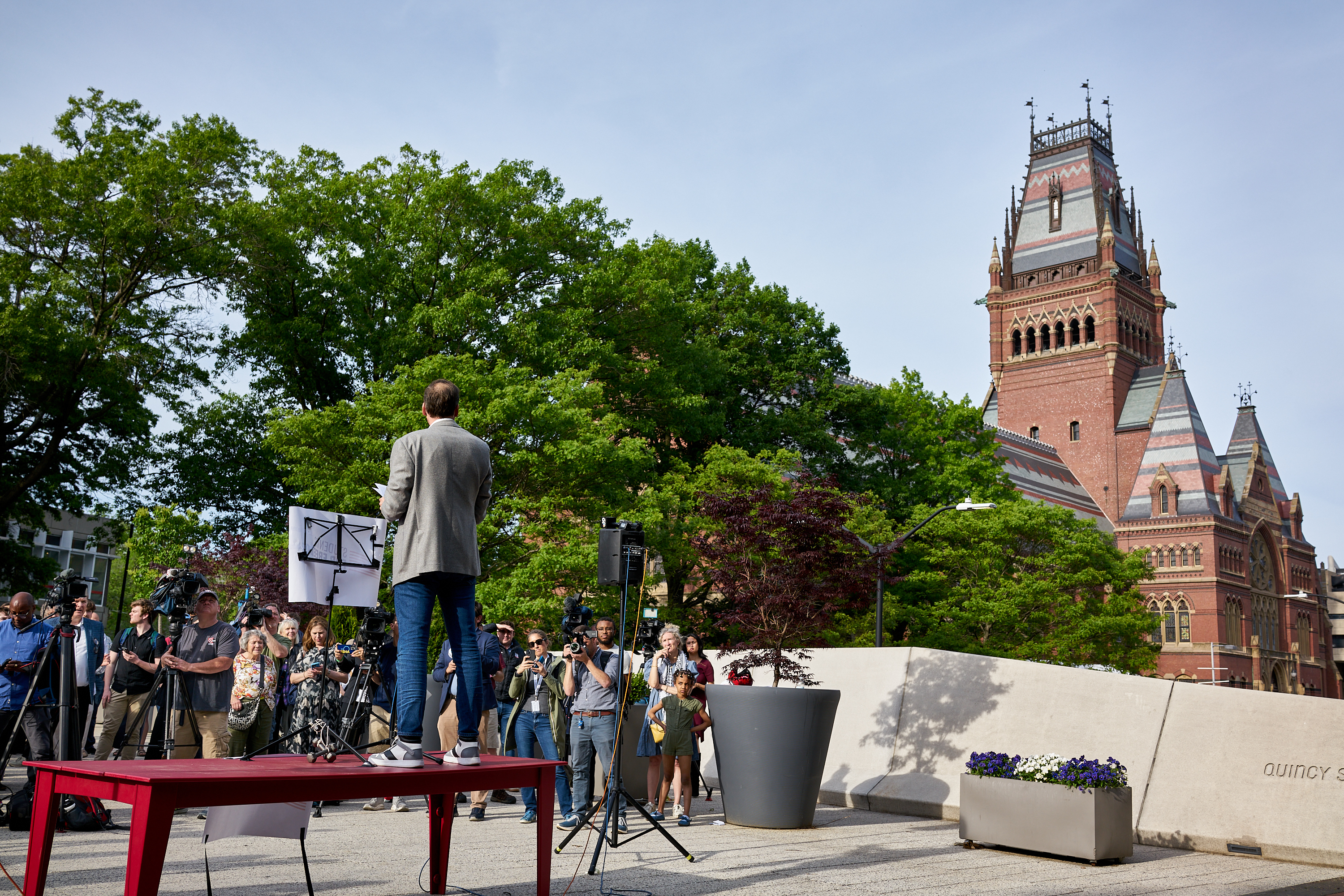 Harvard University 2025 Commencement. academic, graduation, college, school, higher education, protest.